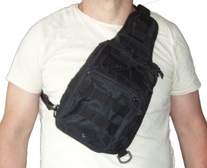 Plecak/zasobnik taktyczny jednoramienny czarny