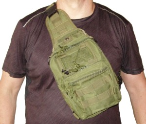 Plecak/zasobnik taktyczny jednoramienny oliwa