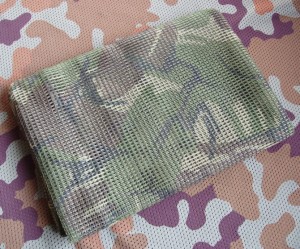 Woodland camo mesh sniper scarf