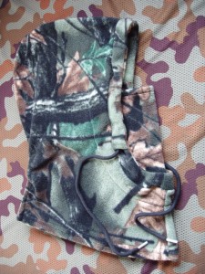 Camo fleece hood
