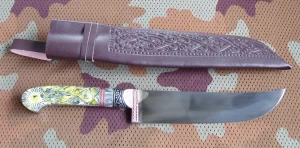 Uzbek pchak medium (LH15, acrylic handle, mother of pearl)
