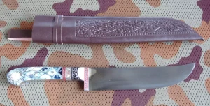 Uzbek pchak medium (LH15, acrylic handle, mother of pearl) 2