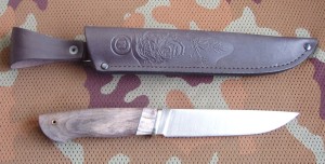 Panther M390 (handle: stabilized maple burl + mammoth tooth)