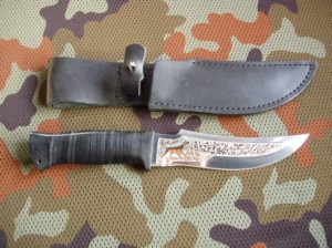 Russkij-3 (rękojeść ze skóry, złocenie)